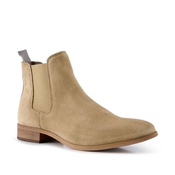 The Bear - Men's Dev Chelsea Suede Pull On Plain Toe Boots  - Sz 43 / 10 - Brown - Picture 1 of 11